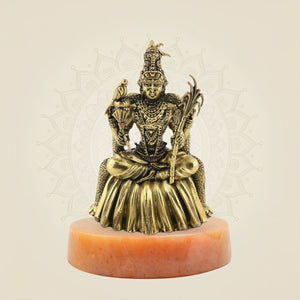 Lalita Devi Brass Idol with Stone Base