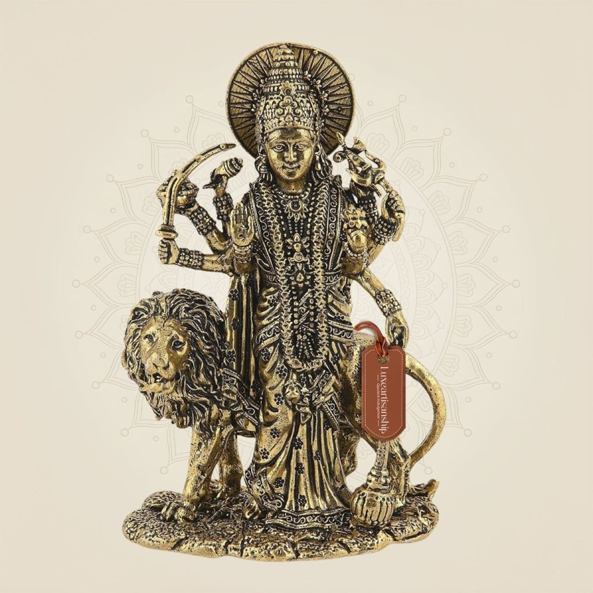 Durga Mata on Lion Idol 6-inch