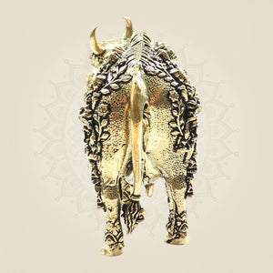 Exquisite Kamadhenu Cow Brass Murti