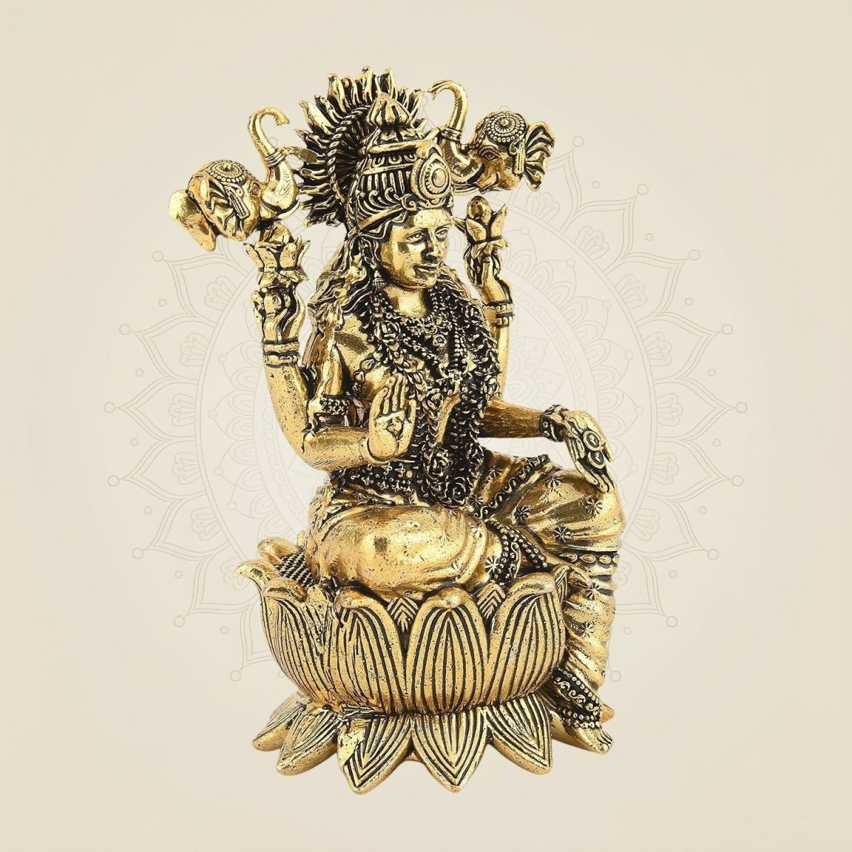 Brass Gajalakshmi Murti