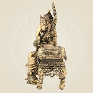 Lord Ganesha on a throne