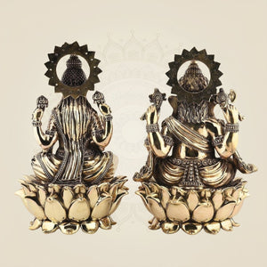 Ganesh Lakshmi Brass Idol