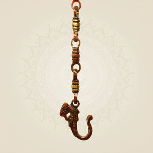 Ganesha Brass Temple Bell with Chain 29"