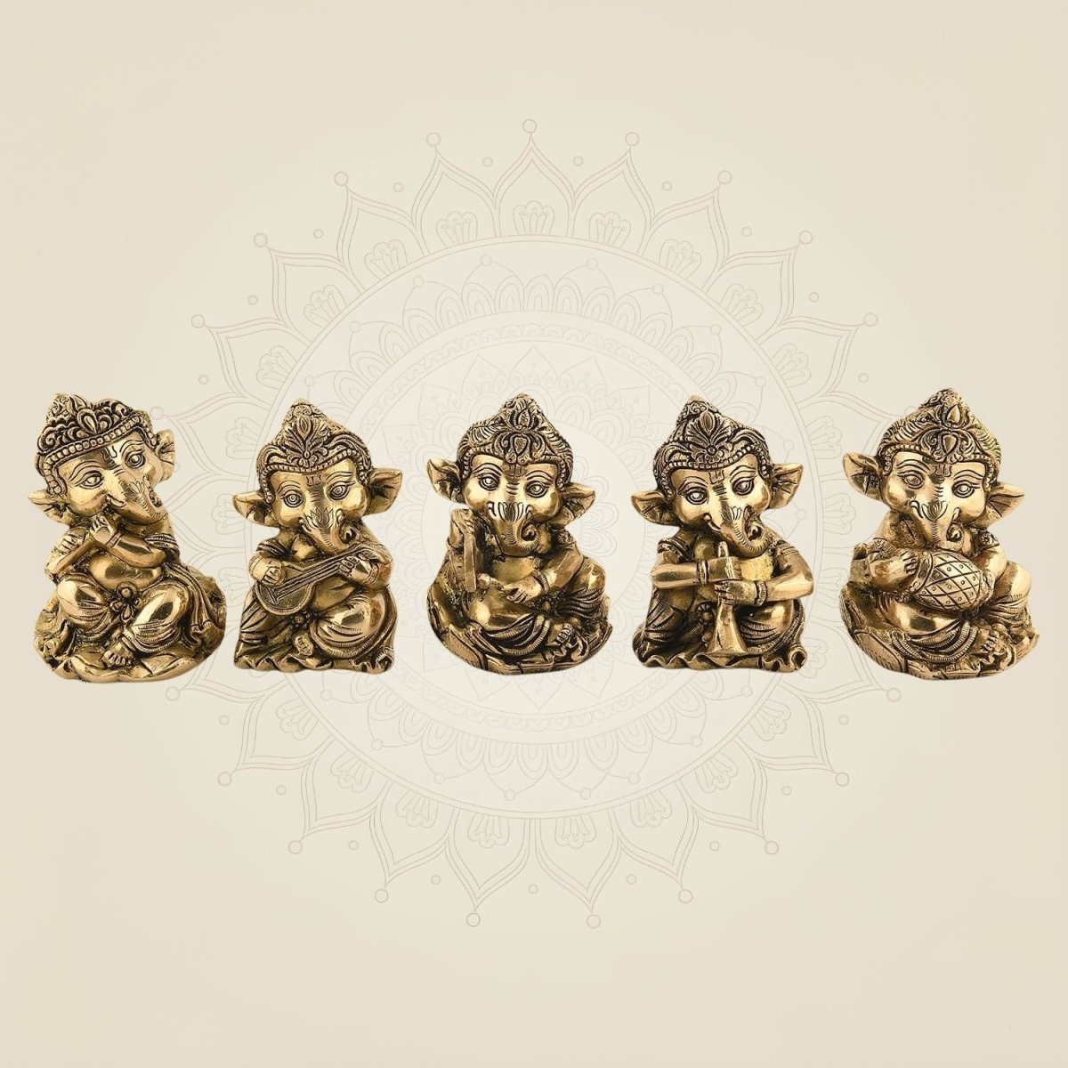 Ganesha Musician Set of 5