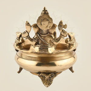 Handcrafted Pure Brass Decorative Urli for Pooja & Festive Decor