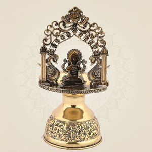 Ganpati Darbar Brass Diya Artisan – 7" Lightweight Handcrafted Oil Lamp - Luxeartisanship