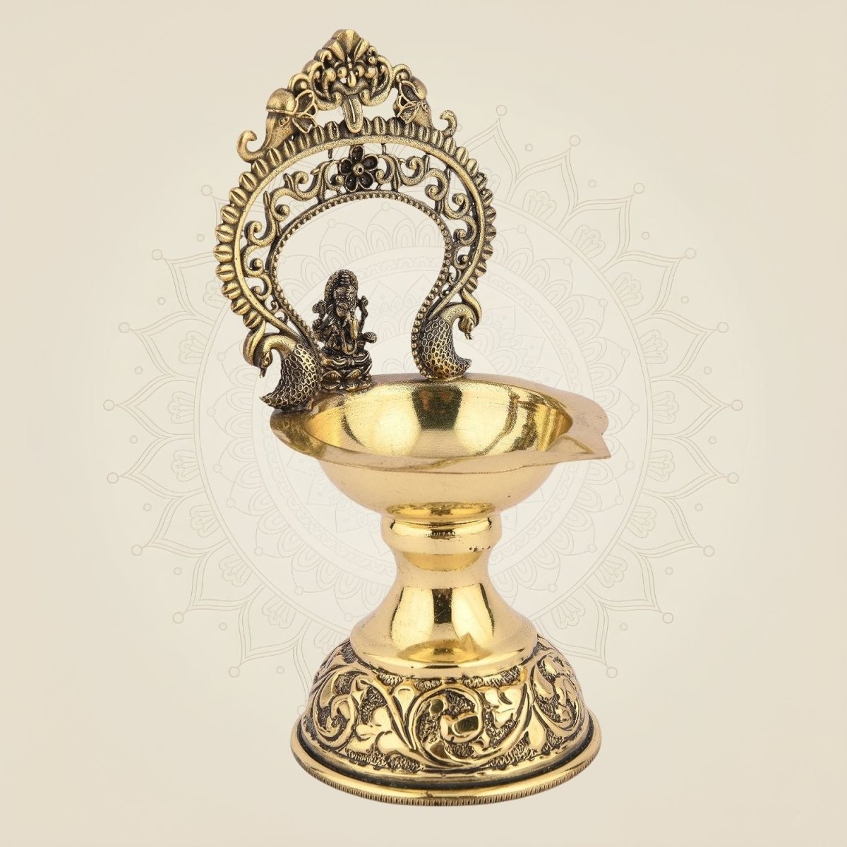 Ganpati Maharaj Brass Handcrafted Pure Brass Oil Lamp