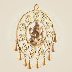 Ganpati Om Wall Hanging in Brass