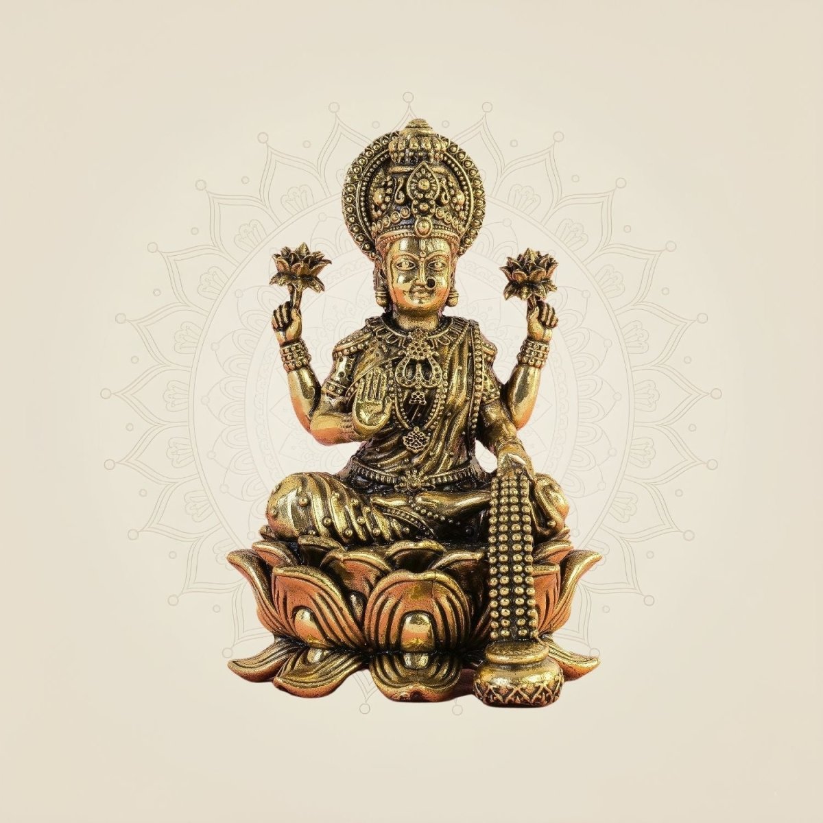 Goddess Lakshmi Brass Idol