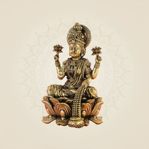Goddess Lakshmi Brass Idol
