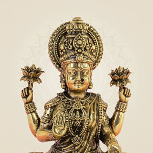 Brass Lakshmi Idol