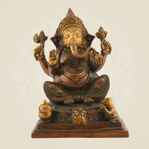 Brass Ganesha idol - Luxeartisanship