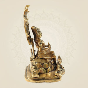 Pure Brass Dakshinamurthy Idol 8.5"