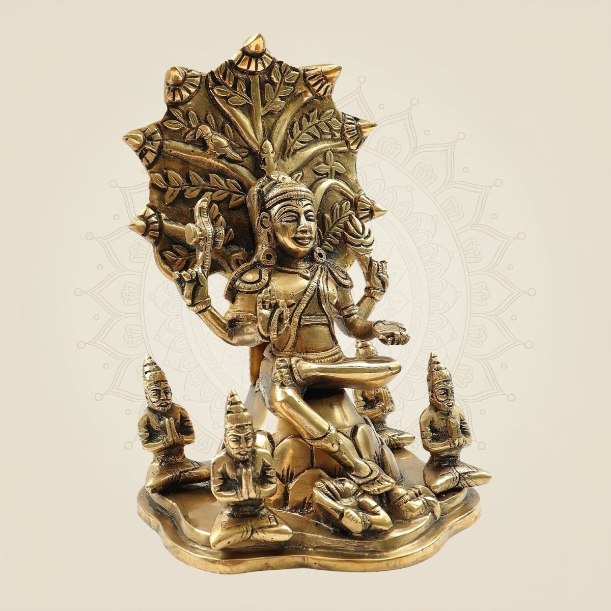 Shiva as Supreme Teacher Brass Statue