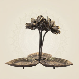 Handcrafted Brass Flower Decor 8"– Pure Brass Artisan Accent for Home Interiors - Luxeartisanship