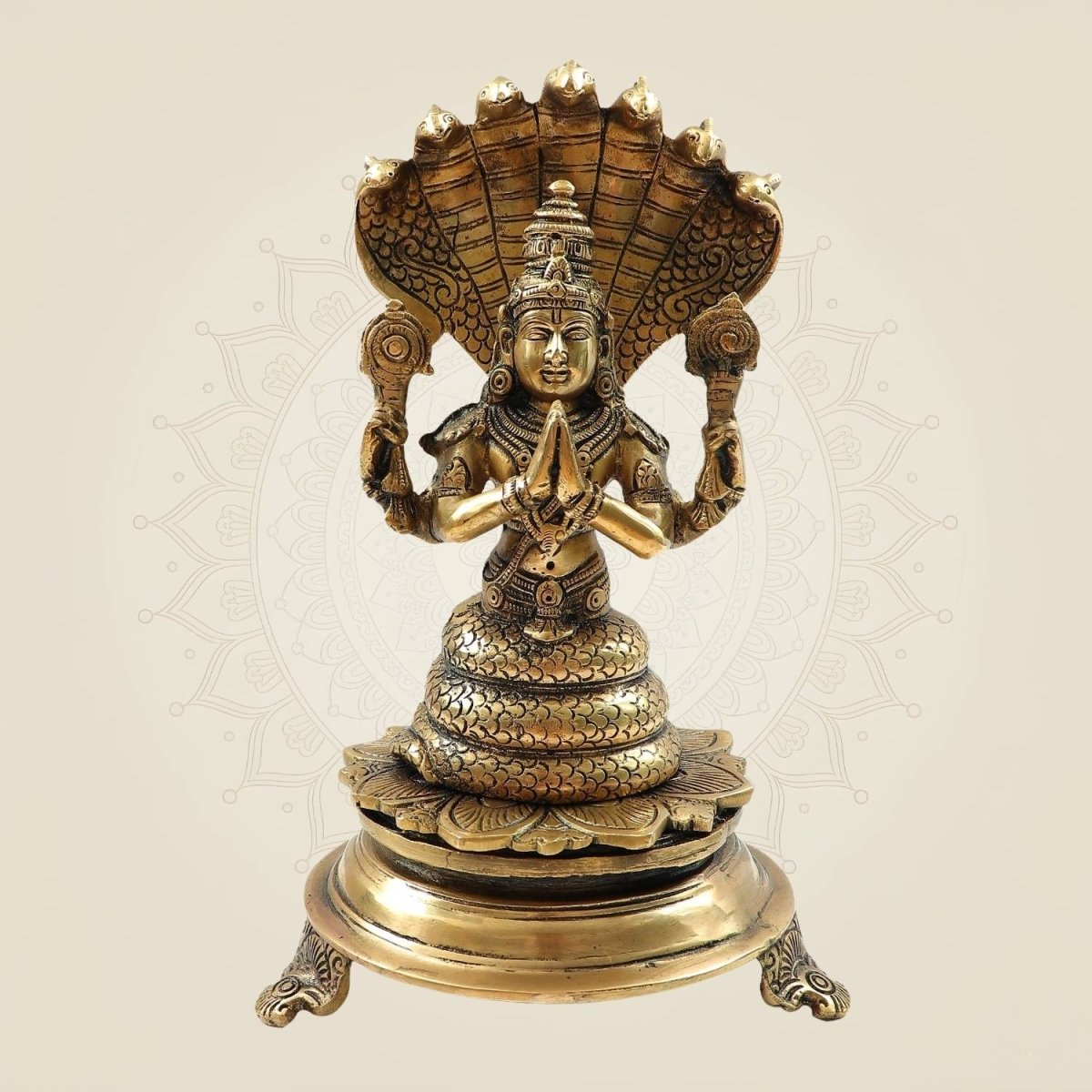 Handcrafted Brass Patanjali Idol 11"