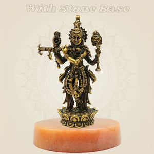 Krishna Idol on stone base