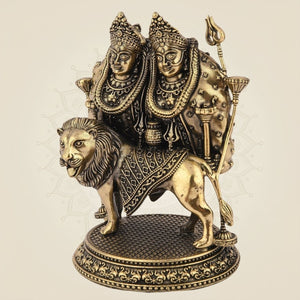Chamunda Mata Brass Decor