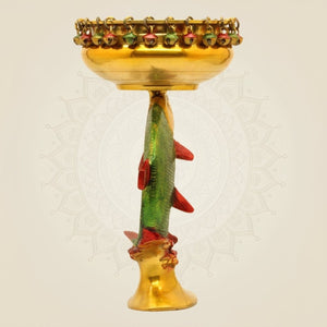 Handcrafted Multicolor Brass Fish Urli Bowl – Designer Decorative 10.75 - Luxeartisanship