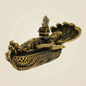 Handcrafted Vishnu on Sheshnag Bronze Statue