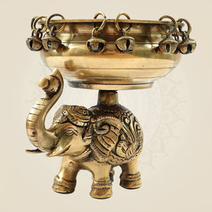Brass Elephant Urli