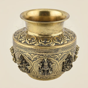 Pure Brass Superfine Lightweight Puja Kalash for Ritual