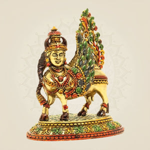 Brass Kamdhenu Cow Idol