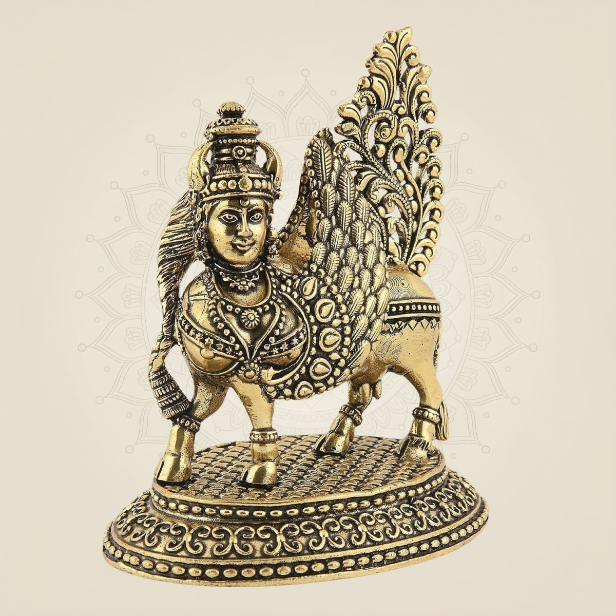 Brass Kamdhenu Cow Murti