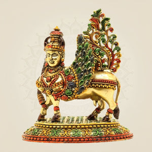 Brass Kamdhenu Cow Statue