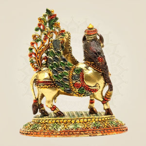 Brass Kamdhenu Cow Idol