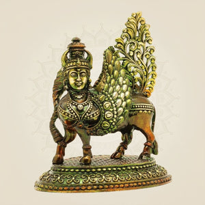 Brass Kamdhenu Cow Idol