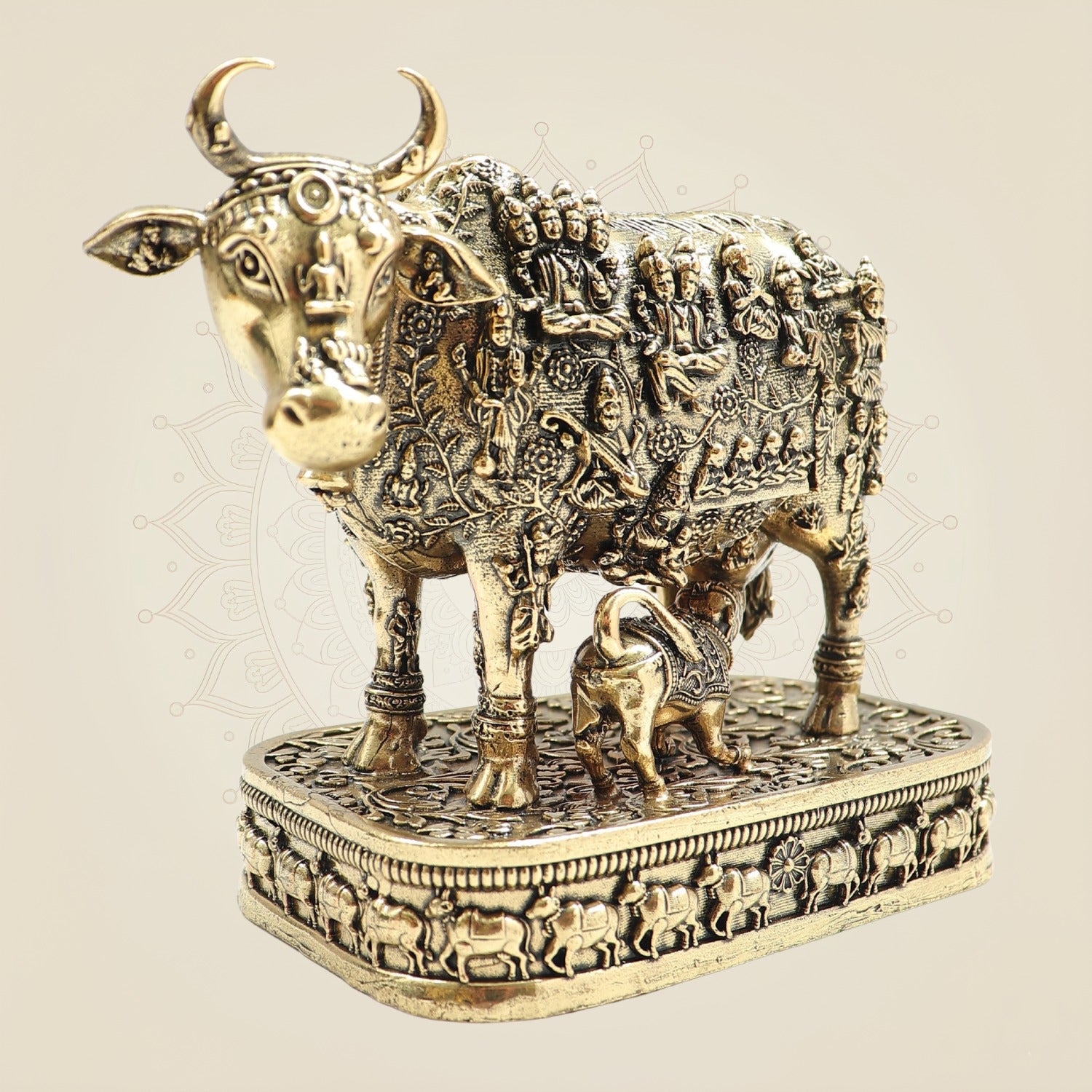 Divine Pure Brass Statue with Deities