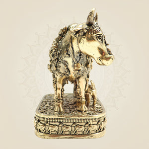 Elegant Kamdhenu Cow & Calf Idol