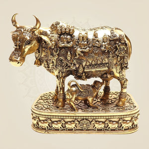 Kamdhenu Cow & Calf Idol