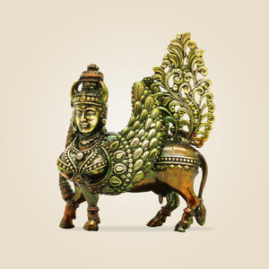 Brass Kamdhenu Cow Murti