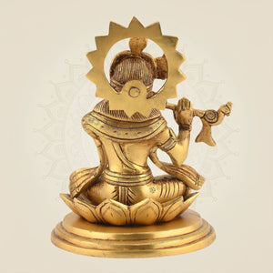 Brass Krishna with Flute Idol