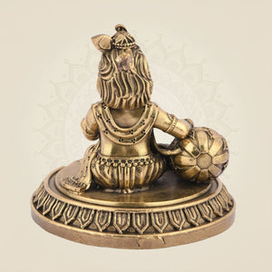 Brass Laddu Gopal Idol – Makhan Chor Brass