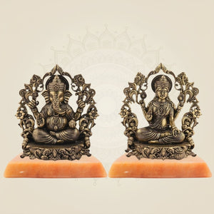 Ganesha Lakshmi with Stone Base