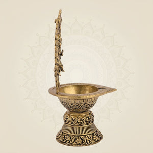 Lakshmi Mata Brass Diya for Wealth & Blessings