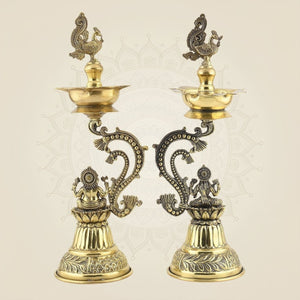 Brass Laxmi Ganesh Diya