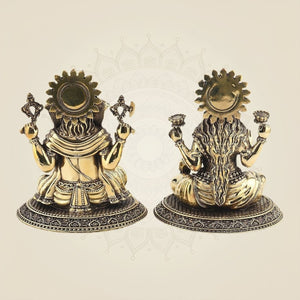 Laxmi Ganesh Brass Idol for home