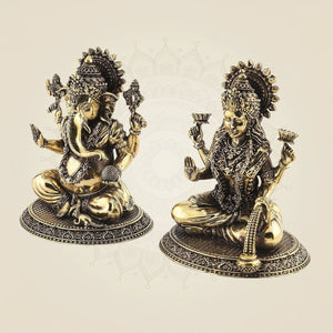 Laxmi Ganesh Brass Murti