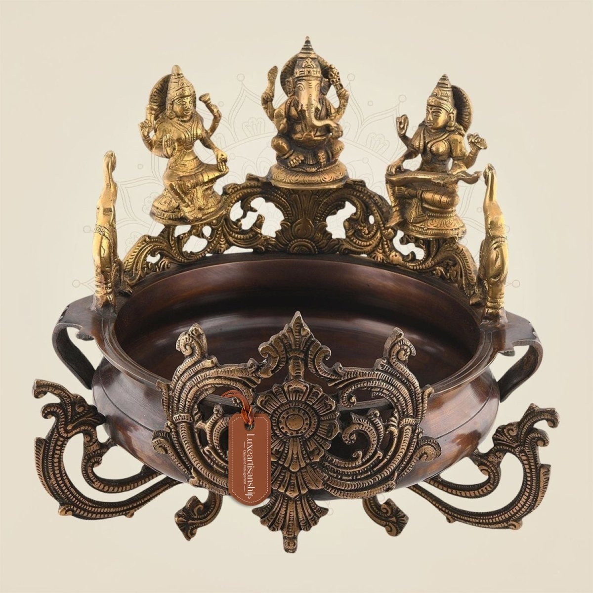 Laxmi Ganesh Saraswati Brass Urli