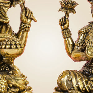 Lakshmi Ganesh Brass Murti