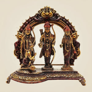 Divine 5" Brass Ram Darbar – Miniature Idol Set