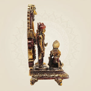 Lightweight 5" Brass Ram Darbar – Miniature Idol Set for Pooja & Décor - Luxeartisanship