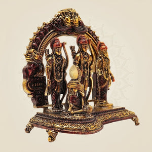 Lightweight 5" Brass Ram Darbar Statue