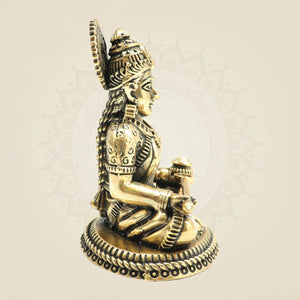 Lightweight Brass Annapurna Devi Idol – Superfine Statue for Puja & Décor 3.25" - Luxeartisanship