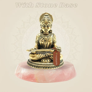Lightweight Brass Annapurna Devi Idol – Superfine Statue for Puja & Décor 3.25" - Luxeartisanship