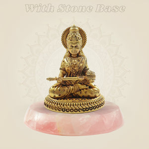 Brass Annapurna Devi Idol on gemstone base